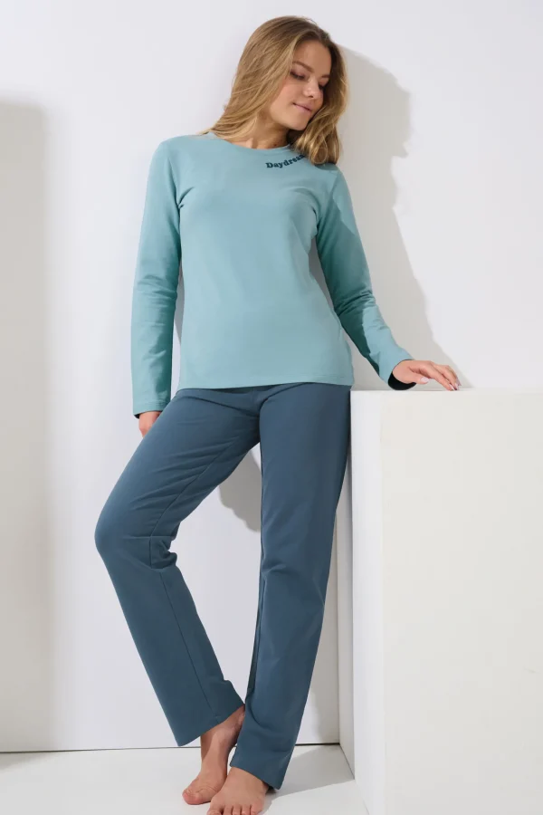 Pyjama mit Schlafshirt und Hose »Delightful« - Loungewear