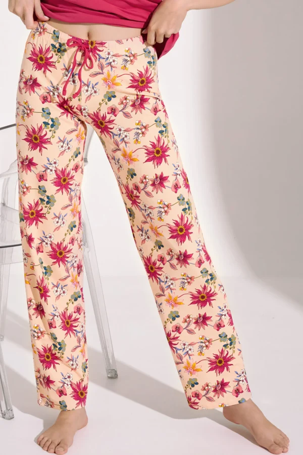 Pyjama mit Schlafshirt und Hose »Flowers«