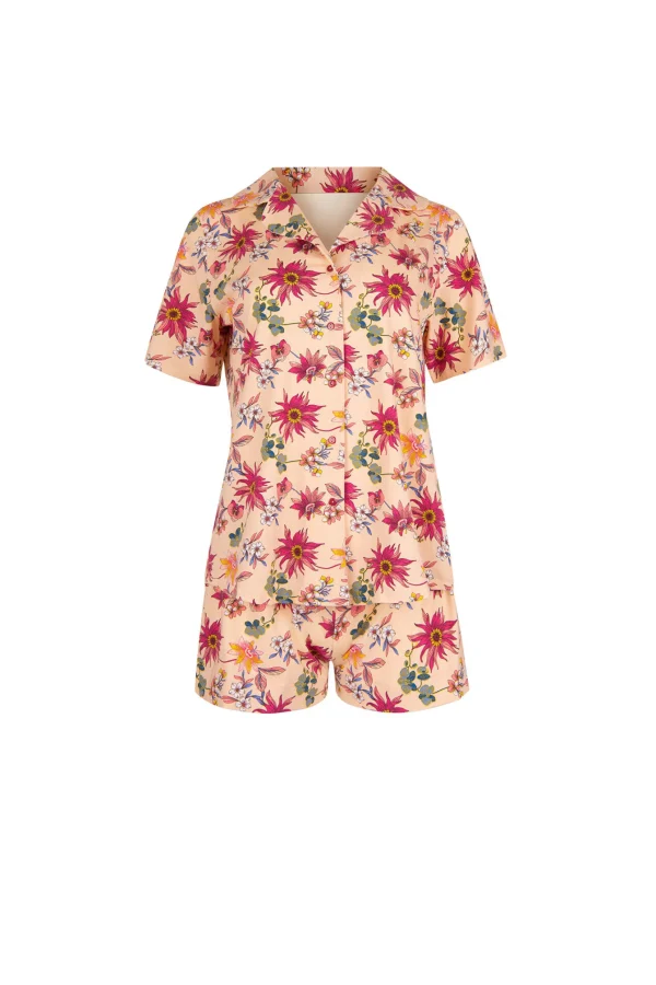 Pyjama mit Schlafshirt und Shorts »Flowers«