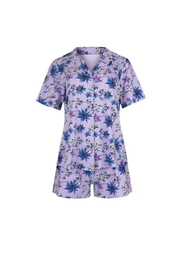 Pyjama mit Schlafshirt und Shorts »Flowers«