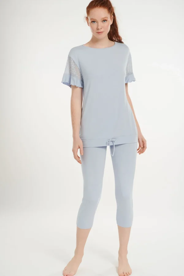 Pyjama Set mit Leggings »Smooth«